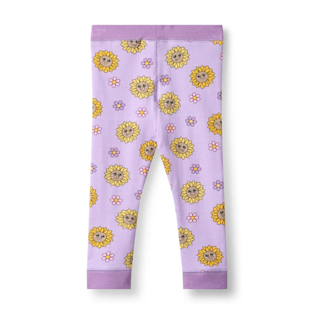 Discount Elstar With Sunflowers Baby Leggings Heather Purple Barn Byxor & Shorts