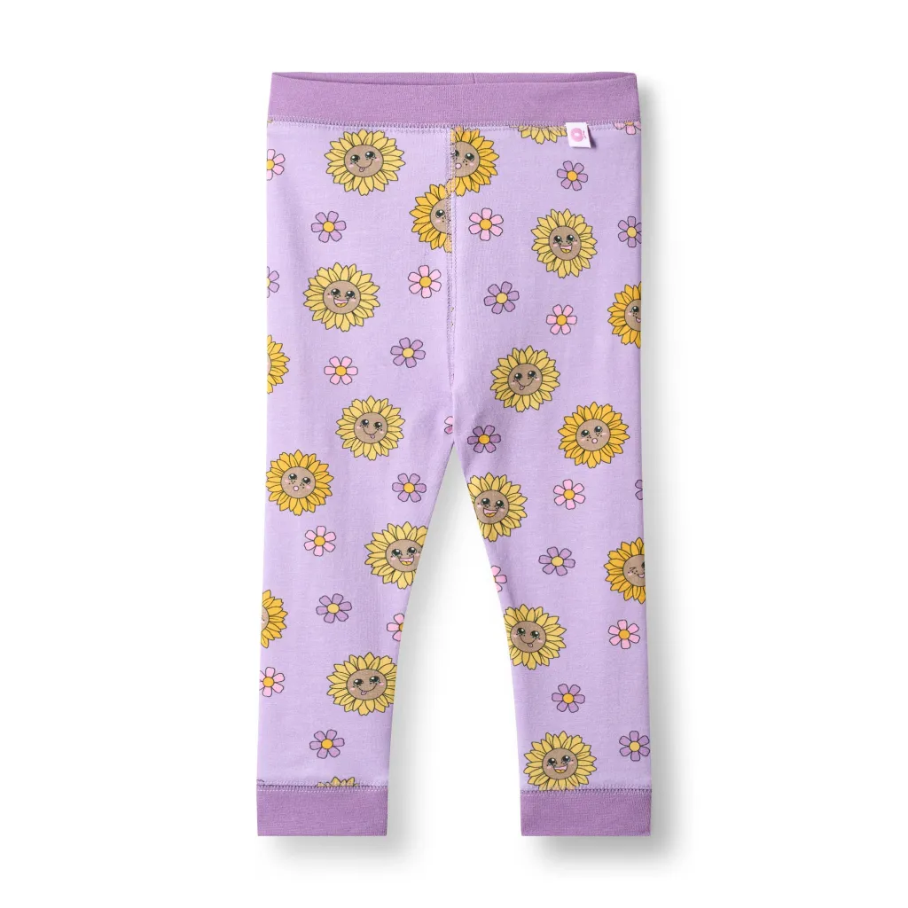 Discount Elstar With Sunflowers Baby Leggings Heather Purple Barn Byxor & Shorts