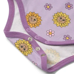 Discount Elstar With Sunflowers Långärmad Baby Body Heather Purple Barn Bodys & Bodysuits