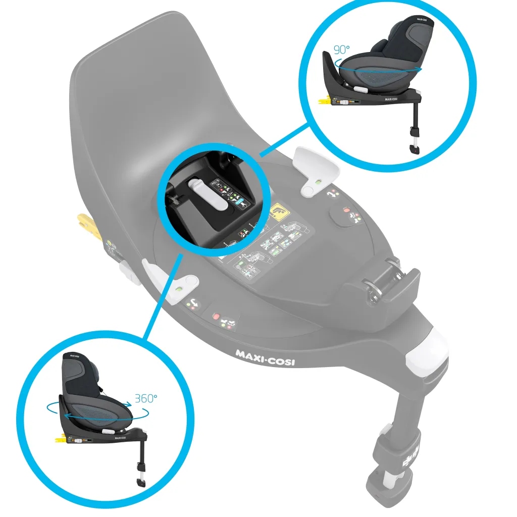 Clearance FamilyFix 360 ISOFIX Bilstolsbas Black Barn Bilbarnstolar