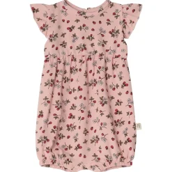 Hot Flora GOTS Mönstrad Romper Wild Strawberry Barn Bodys & Bodysuits