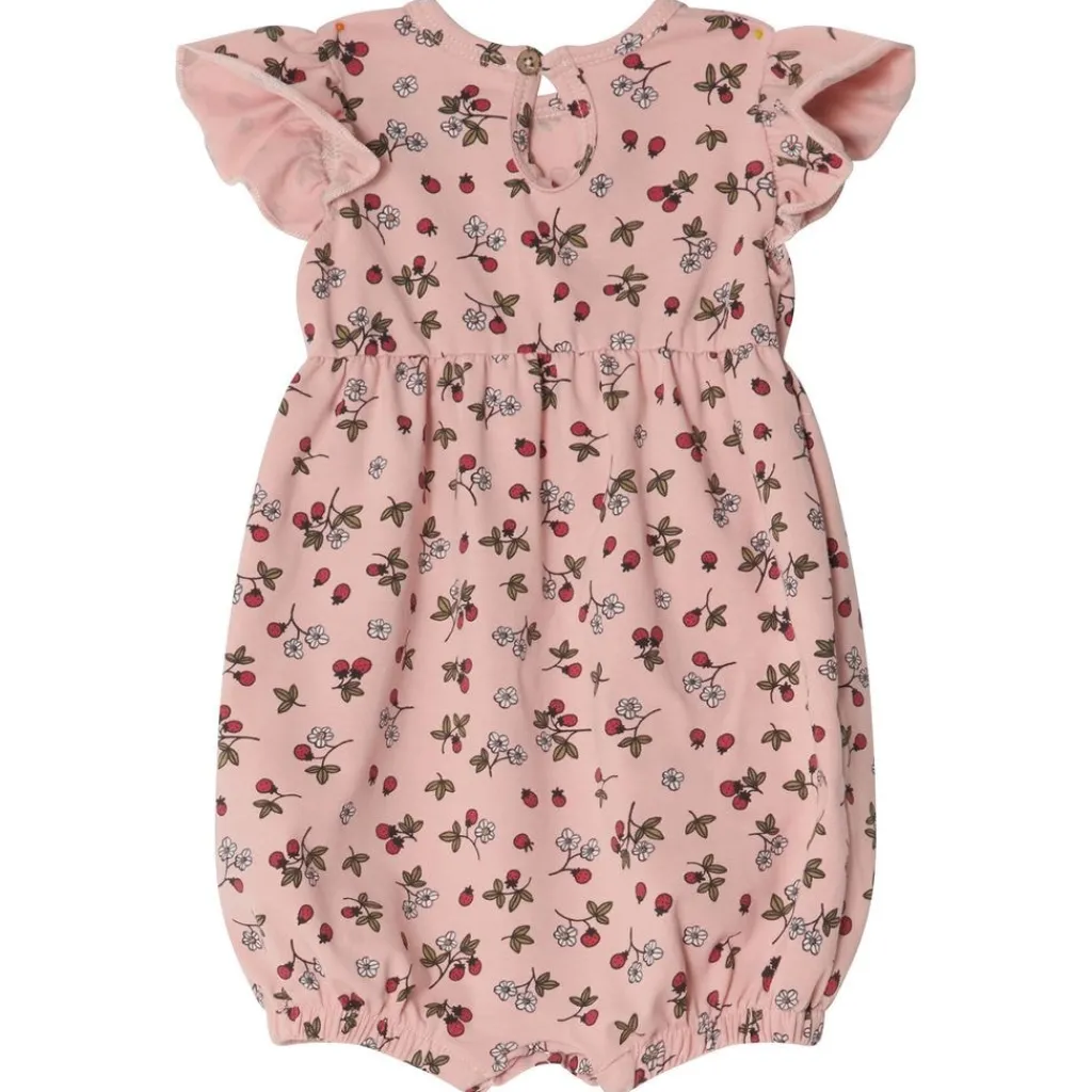 Hot Flora GOTS Mönstrad Romper Wild Strawberry Barn Bodys & Bodysuits