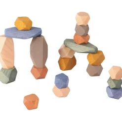 Clearance FSC 100% Balansstenar Blå Babyleksaker