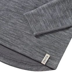 Outlet Gisborn Baselayer-set I Ull Och Bambu Dark Grey Melange Barn Underställ