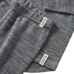 Outlet Gisborn Baselayer-set I Ull Och Bambu Dark Grey Melange Barn Underställ
