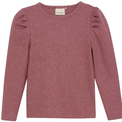 Hot Glitter Rib Långärmad T-Shirt Deco Rose Barn Tröjor & Toppar