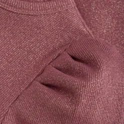 Hot Glitter Rib Långärmad T-Shirt Deco Rose Barn Tröjor & Toppar