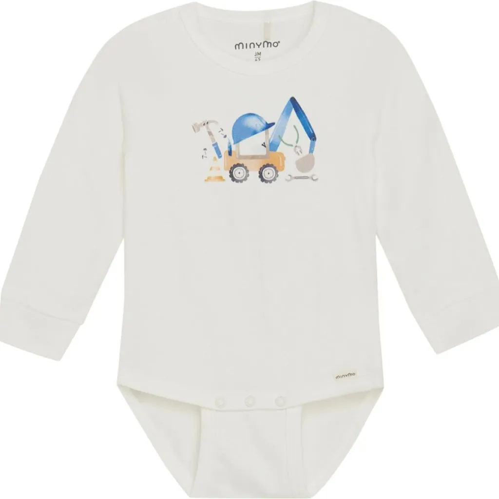 GOTS Bebis Body Marshmallow White Barn Bodys & Bodysuits
