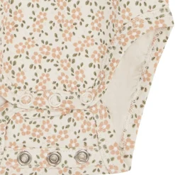 Best GOTS Bing Blommig Omlottbody Oat Milk Barn Bodys & Bodysuits