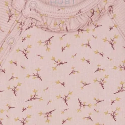 Hot GOTS Bing Blommig Omlottbody Dusty Rose Barn Bodys & Bodysuits
