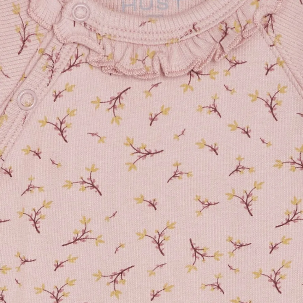 Hot GOTS Bing Blommig Omlottbody Dusty Rose Barn Bodys & Bodysuits