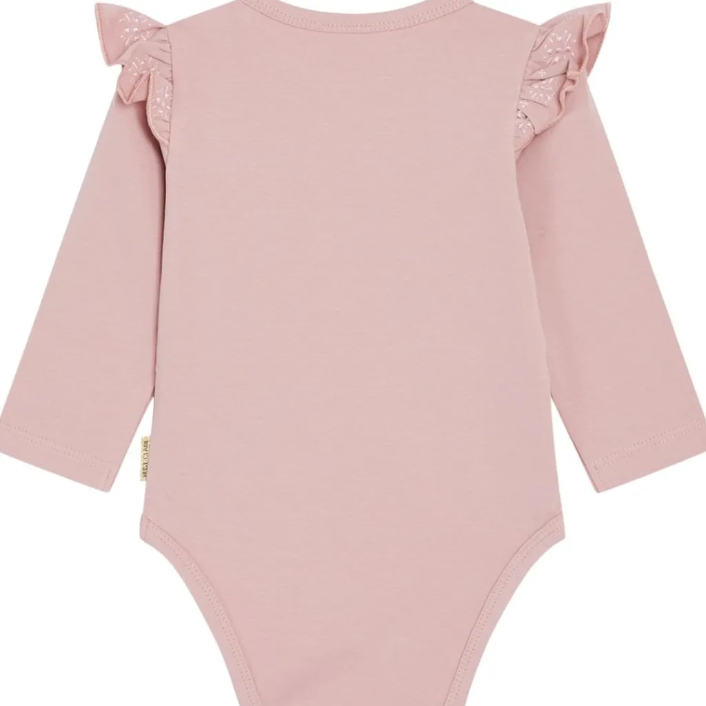 Sale GOTS Bri Baby Body Dusty Rose Barn Bodys & Bodysuits