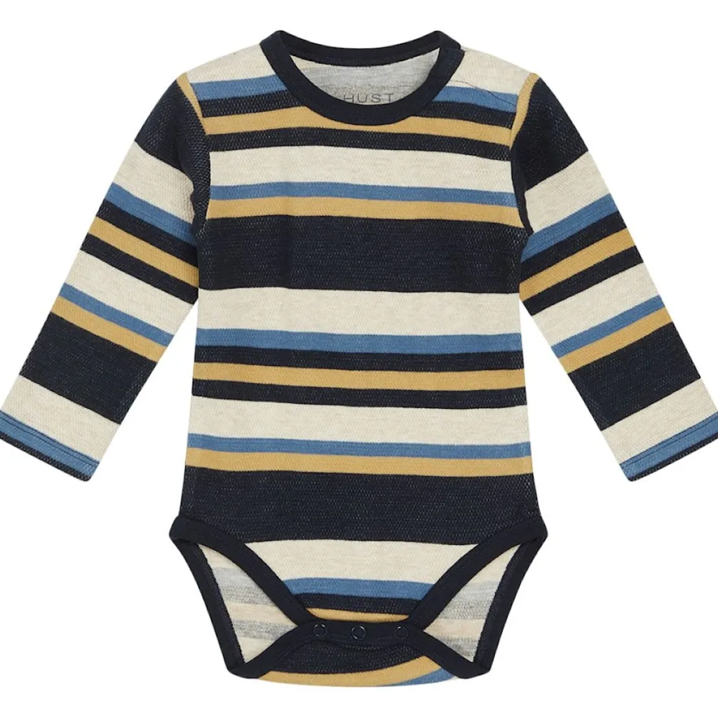 Hot GOTS Buster Baby Body Beige Melange Barn Bodys & Bodysuits