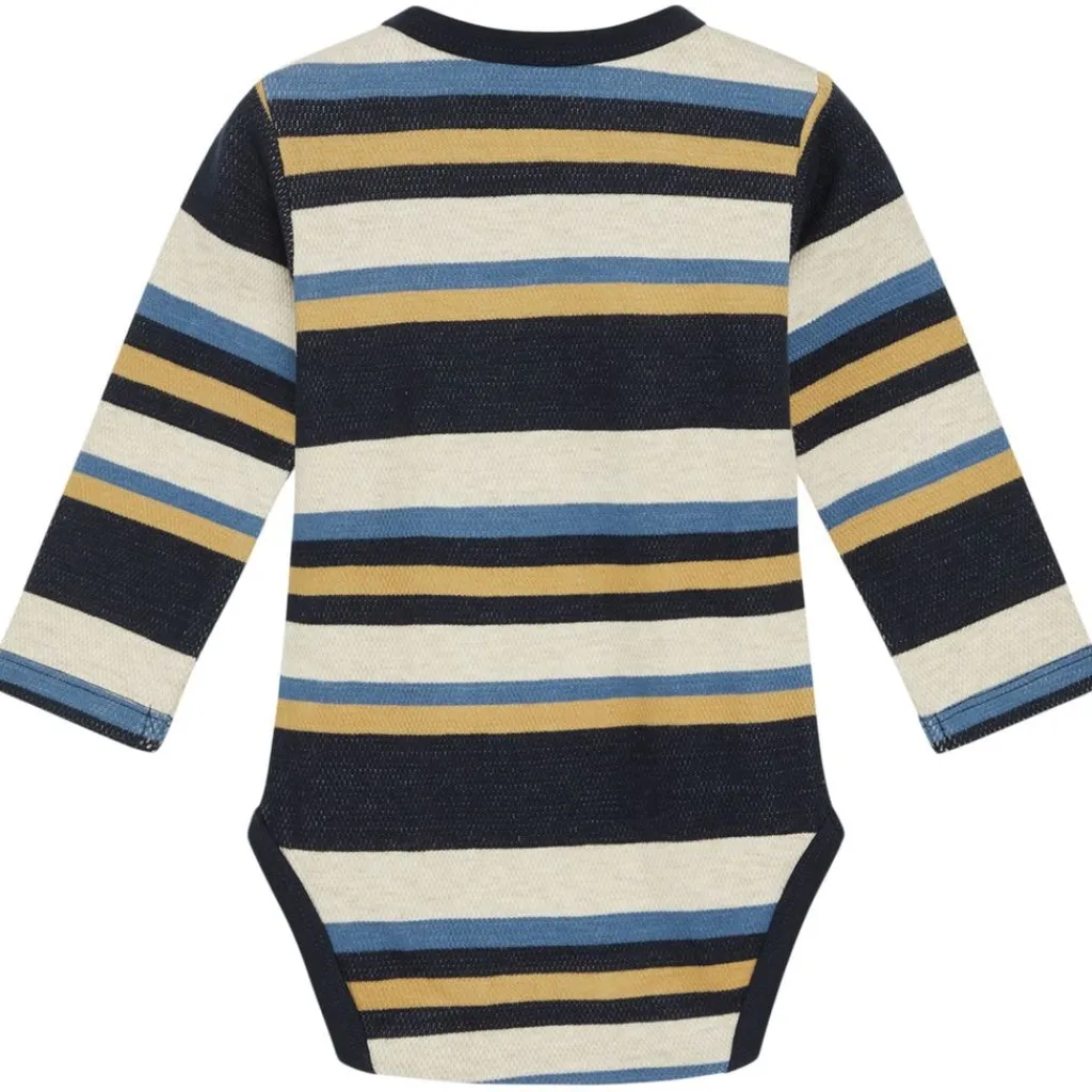 Hot GOTS Buster Baby Body Beige Melange Barn Bodys & Bodysuits