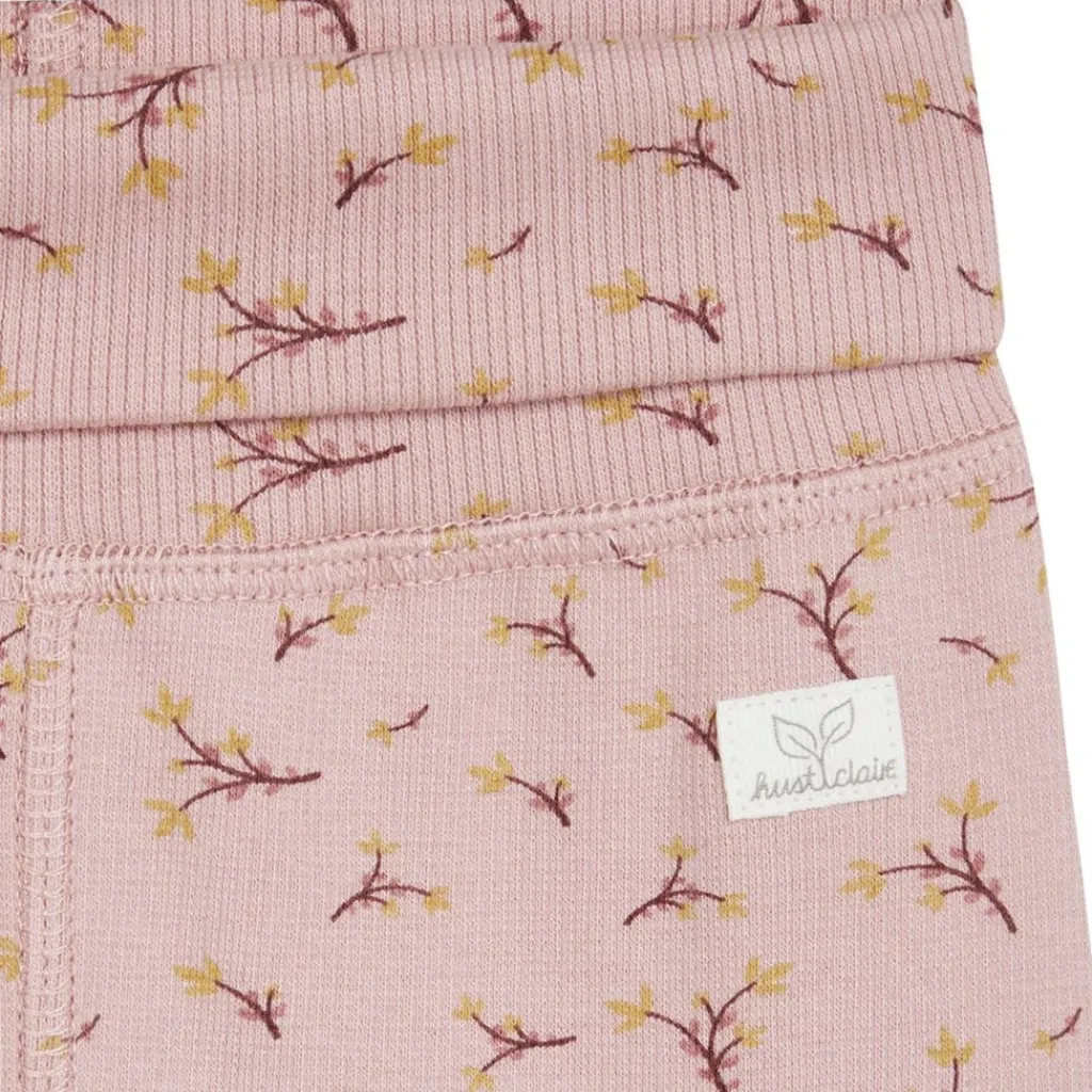 Clearance GOTS Guste Mönstrade Mjukisbyxor Dusty Rose Barn Byxor & Shorts