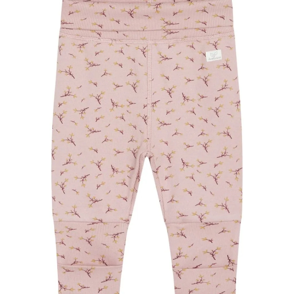 Clearance GOTS Guste Mönstrade Mjukisbyxor Dusty Rose Barn Byxor & Shorts