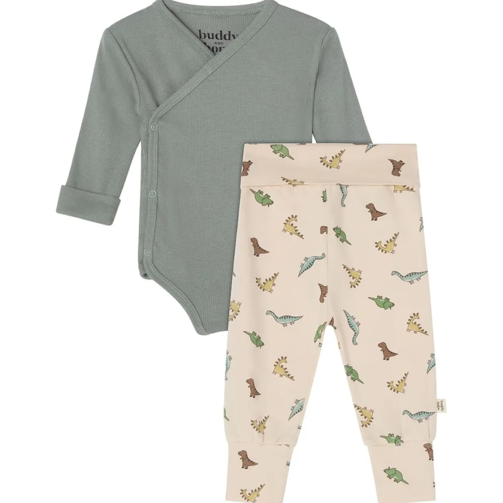 New GOTS Johan Nyfödd Set Dinosaur Barn Outfits & Gåvoset