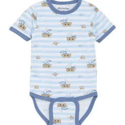 GOTS Kortärmad Baby Body Aop Skyway Barn Bodys & Bodysuits