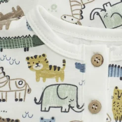 Sale GOTS Långärmad T-shirt Aop Marshmallow White Barn Tröjor & Toppar