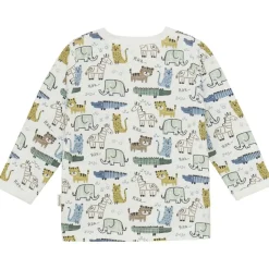 Sale GOTS Långärmad T-shirt Aop Marshmallow White Barn Tröjor & Toppar
