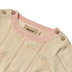 Outlet GOTS Malvina Stickad Topp Sandshell Barn Tröjor & Toppar