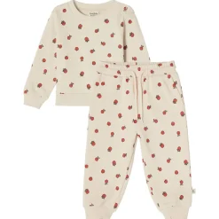 Online GOTS Martin Mönstrat Mjukisset Med Äpplen Gräddvit Barn Outfits & Gåvoset