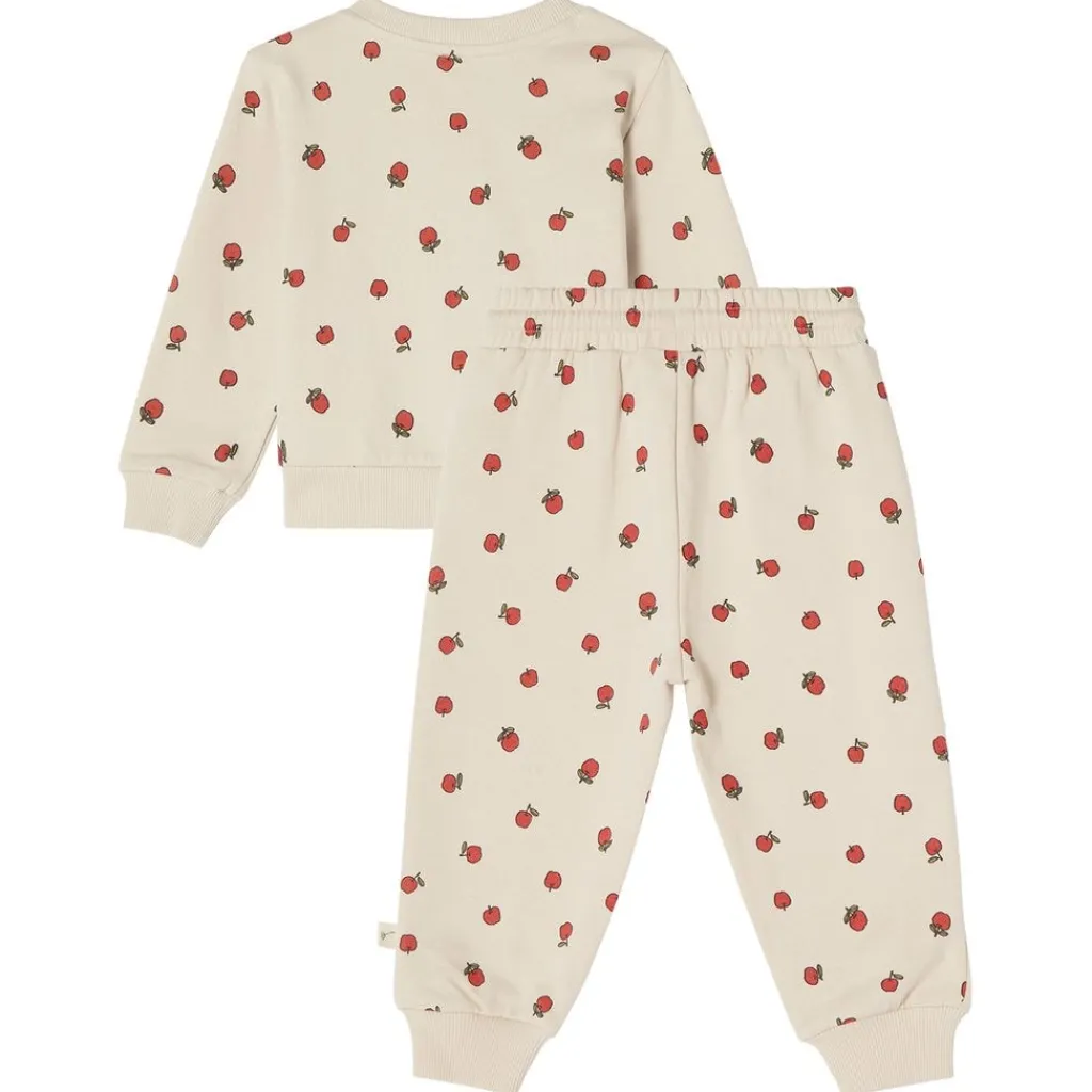 Online GOTS Martin Mönstrat Mjukisset Med Äpplen Gräddvit Barn Outfits & Gåvoset