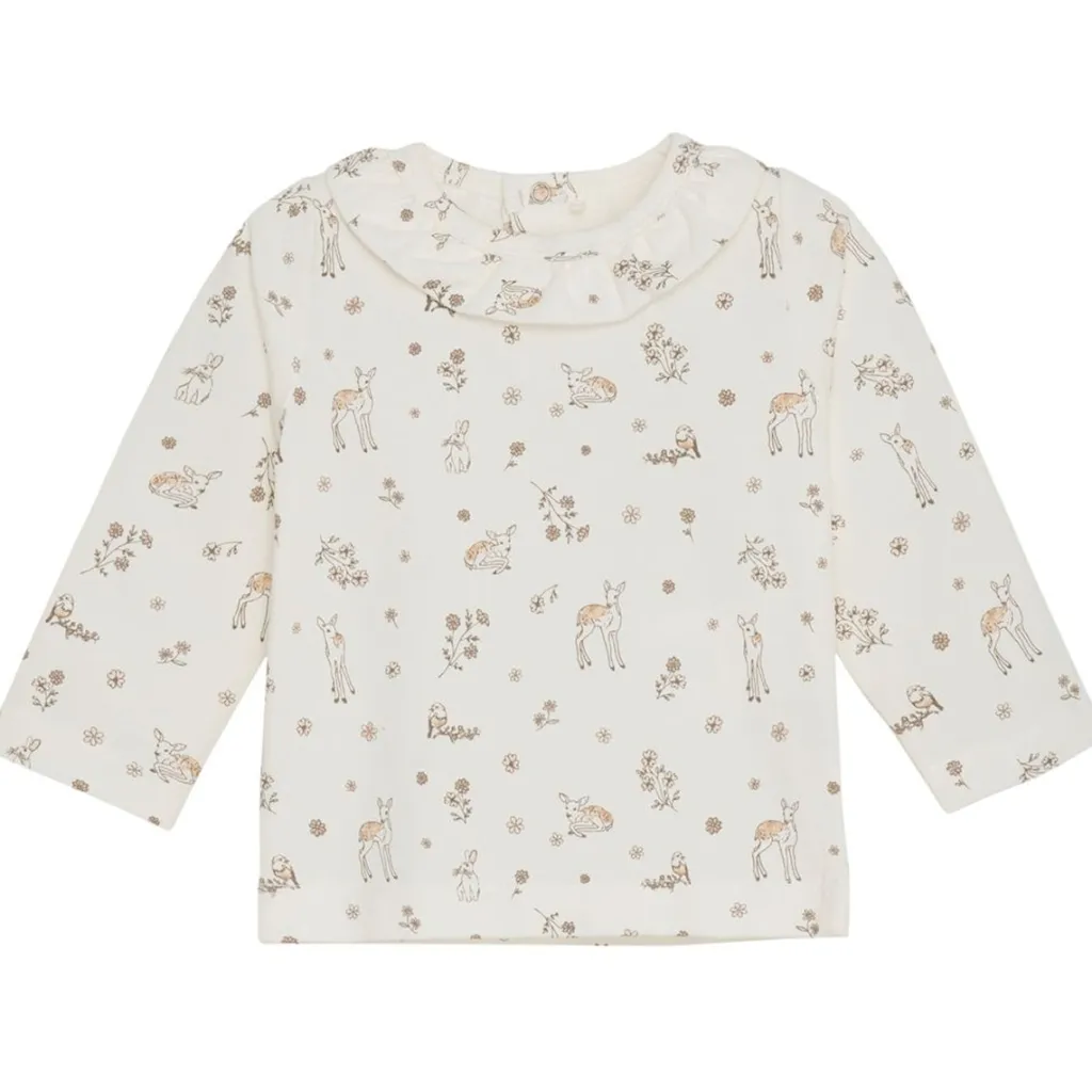 Discount GOTS Mönstrad Långärmad T-shirt Silver Peony Barn Tröjor & Toppar