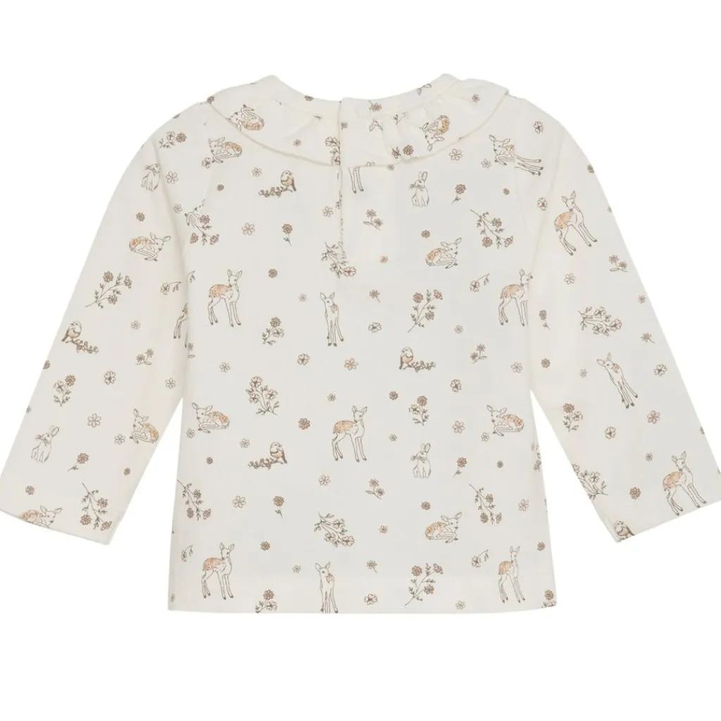 Discount GOTS Mönstrad Långärmad T-shirt Silver Peony Barn Tröjor & Toppar