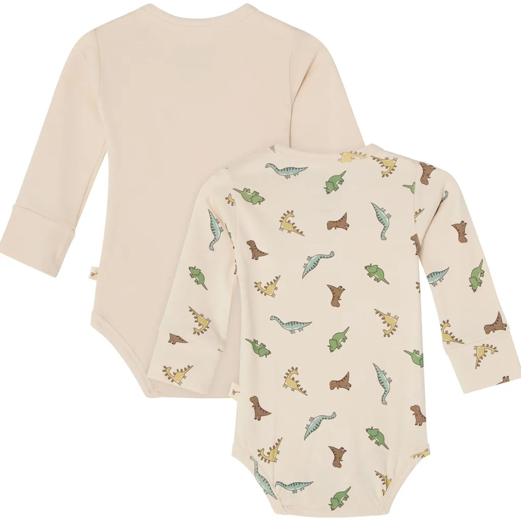 Discount GOTS Petter Body 2-pack Off White / Dinosaur Barn Bodys & Bodysuits