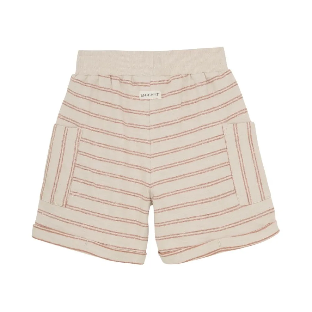 Outlet GOTS Randiga Shorts French Oak Barn Byxor & Shorts