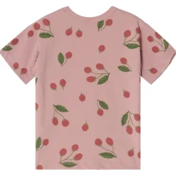 Hot GOTS Santorini Mönstrad T-shirt Med Hallon Woody Rose Barn Tröjor & Toppar