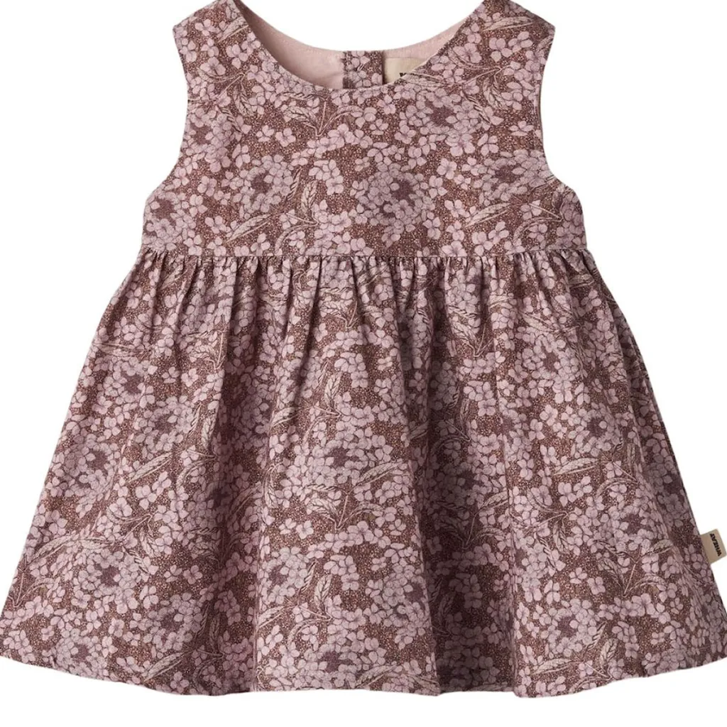 Online GOTS Sienna Mönstrad Baby-klänning Hydrangeas Barn Klänningar & Kjolar