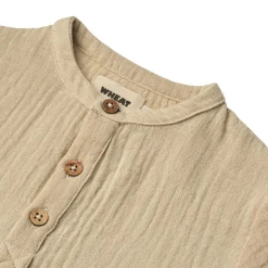 Outlet GOTS Svend Kortärmad Skjorta Soft Sand Barn Tröjor & Toppar