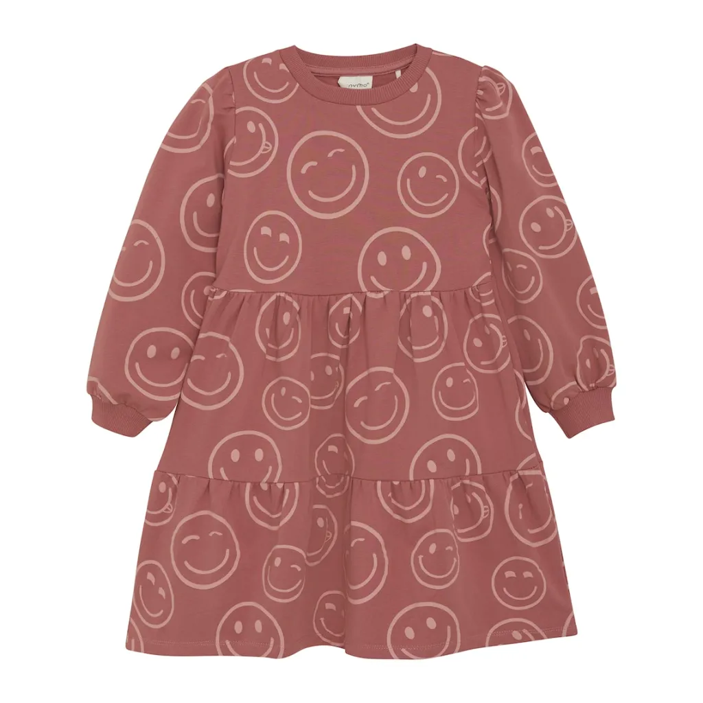 Outlet GOTS Sweatshirtklänning Aop Withered Rose Barn Klänningar & Kjolar