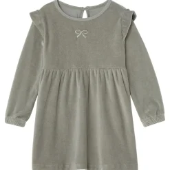 Sale GOTS Tanja Klänning I Velour Sage Green Barn Klänningar & Kjolar