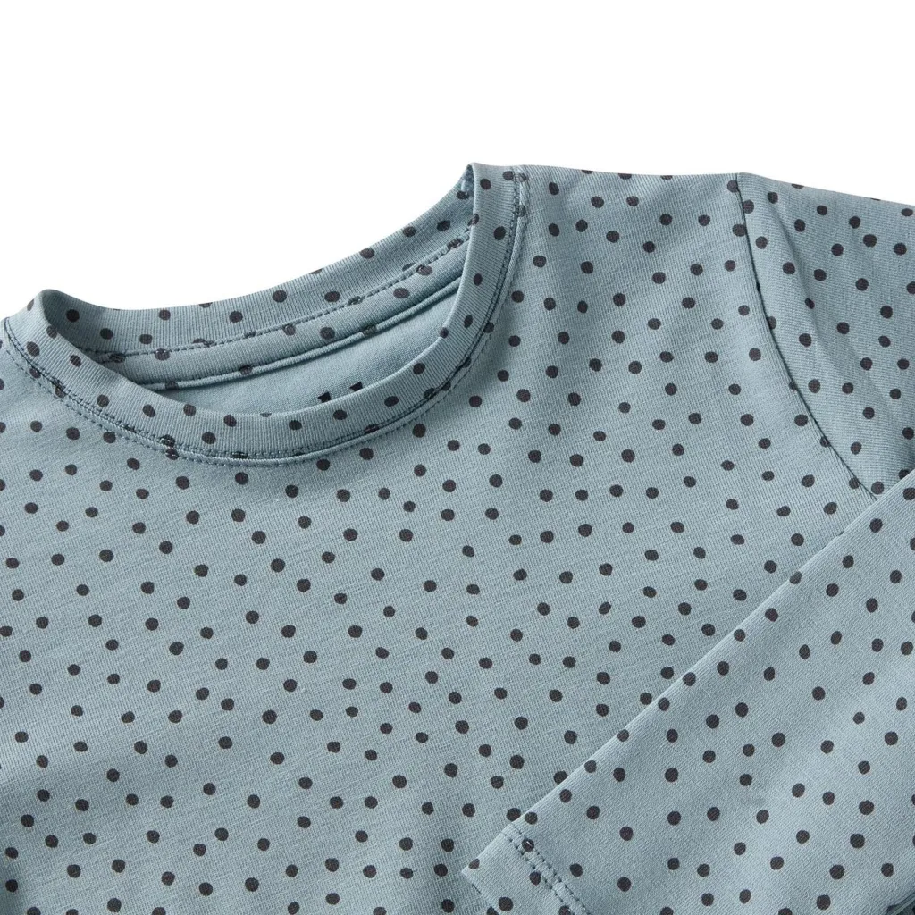 Clearance GOTS Tia Långärmad T-shirt Blue Dots Barn Tröjor & Toppar