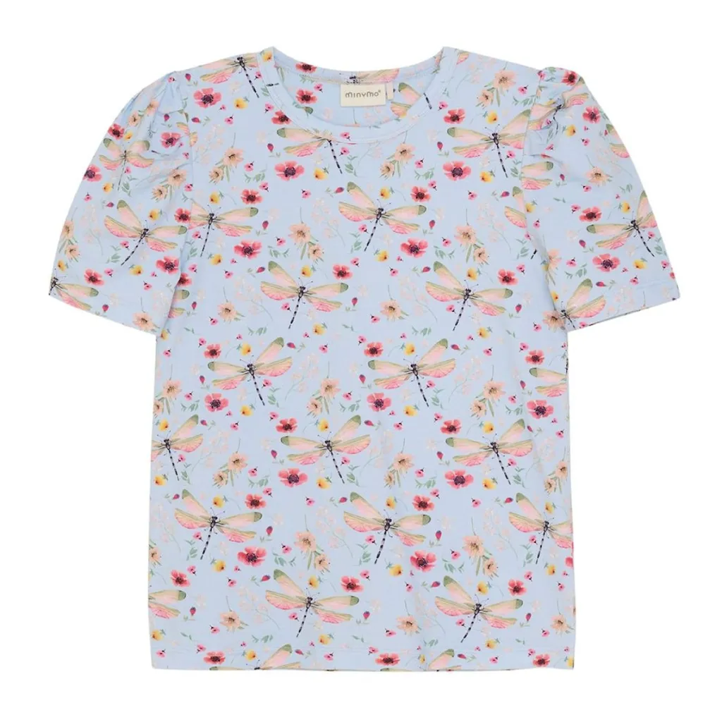 New GOTS T-shirt Aop Skyway Barn Tröjor & Toppar