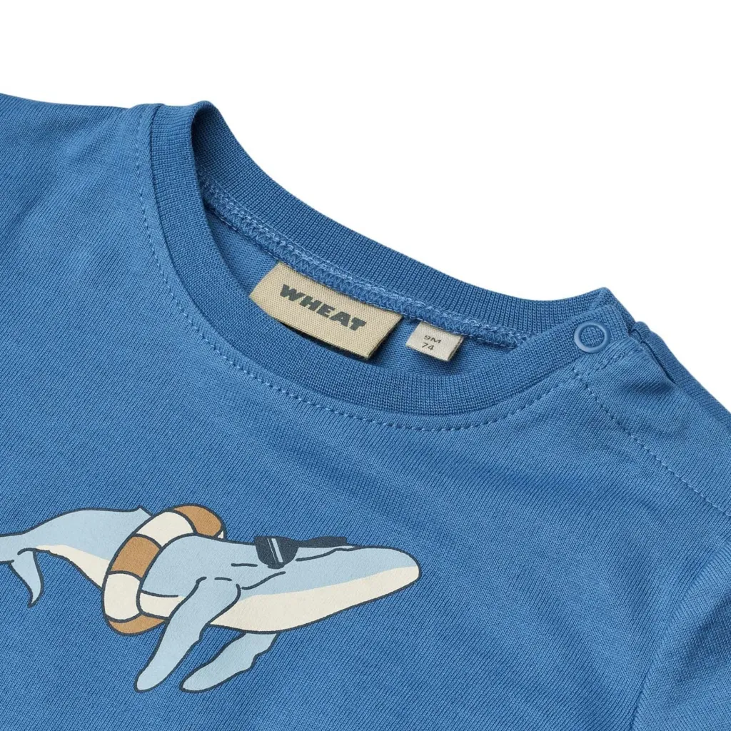 Online GOTS Walter T-shirt Blue Barn Tröjor & Toppar