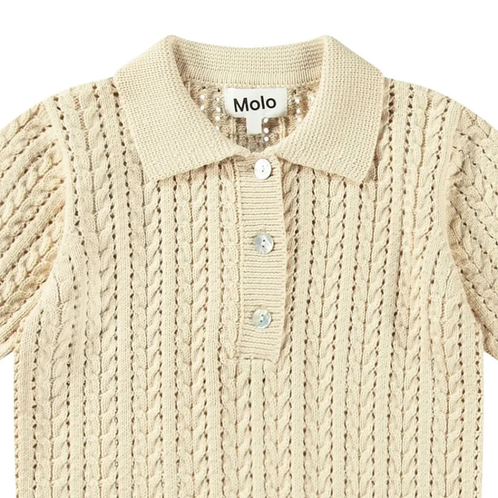 Hot Gretel Knitted Polo Shirt Brazilian Sand Barn Tröjor & Toppar