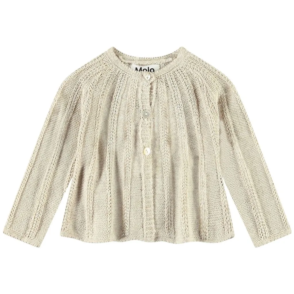 Hot Grit Cardigan Sand Melange Barn Tröjor & Toppar