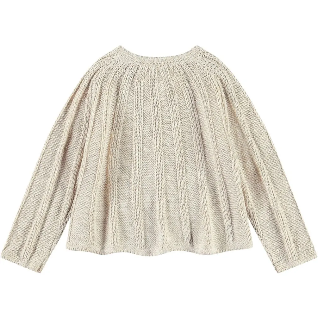 Hot Grit Cardigan Sand Melange Barn Tröjor & Toppar