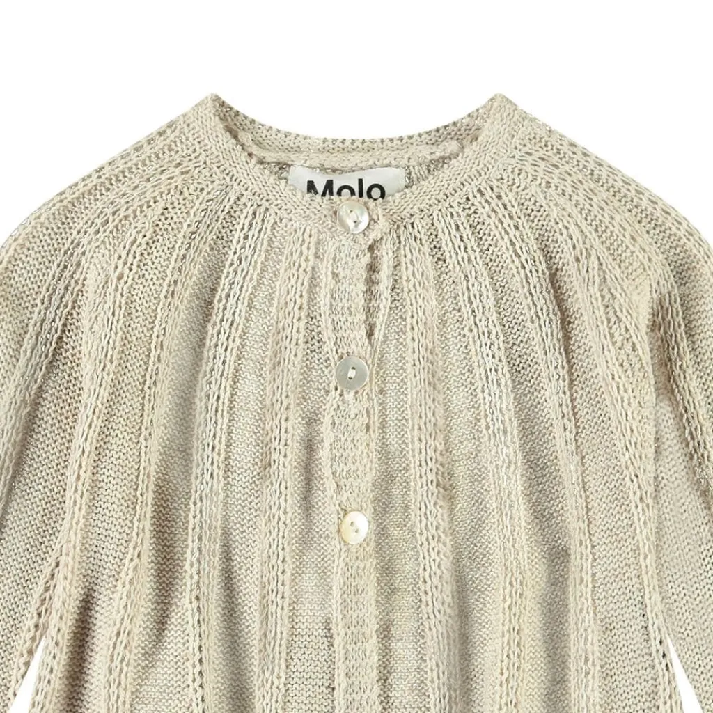 Hot Grit Cardigan Sand Melange Barn Tröjor & Toppar