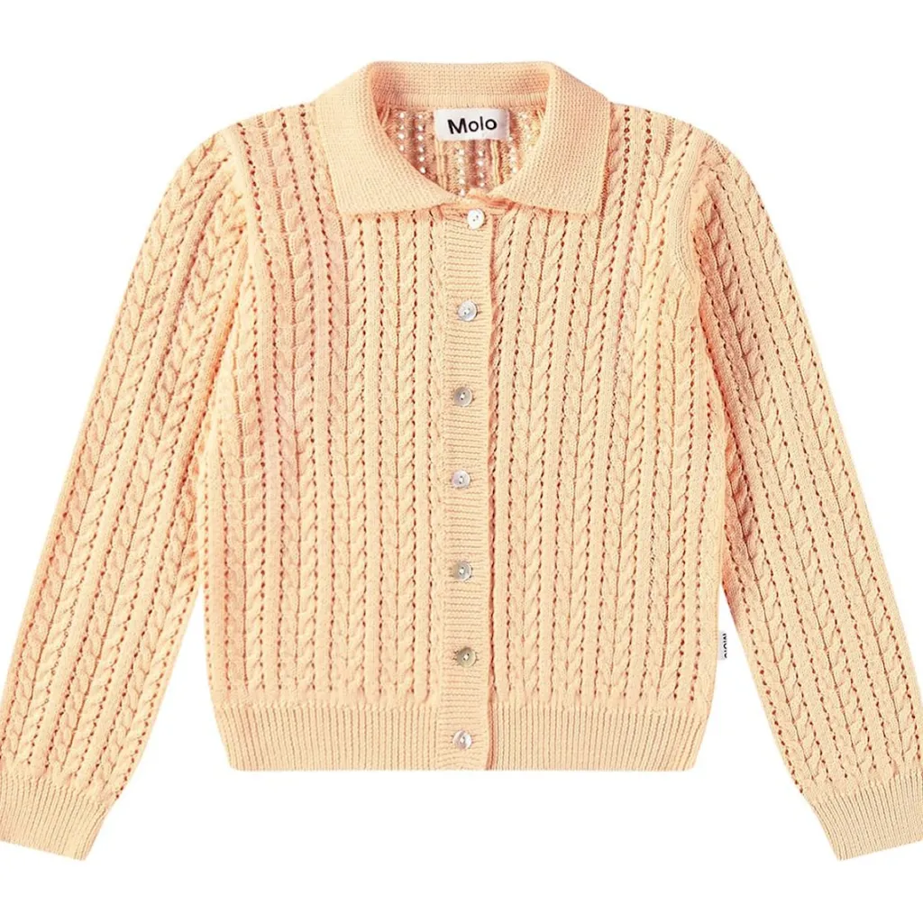 Clearance Gwendolyn Knitted Cardigan Pale Melon Barn Tröjor & Toppar