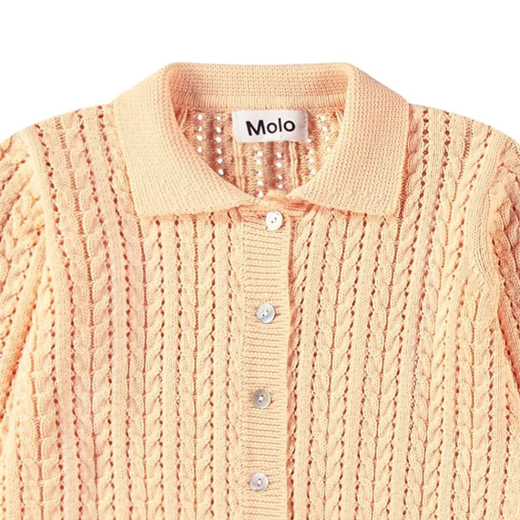 Clearance Gwendolyn Knitted Cardigan Pale Melon Barn Tröjor & Toppar
