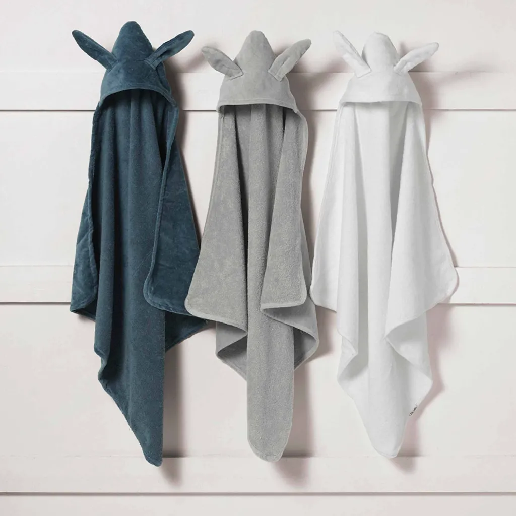 Outlet Handduk Med Huva Vanilla White Handdukar