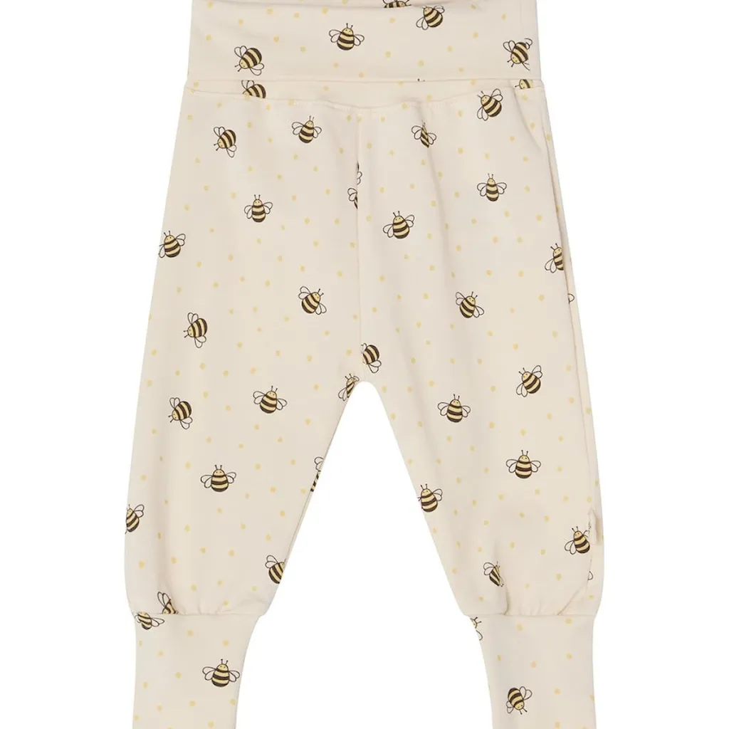 Sale Hanna GOTS Mönstrade Babybyxor Med Bin Gräddvit Barn Byxor & Shorts