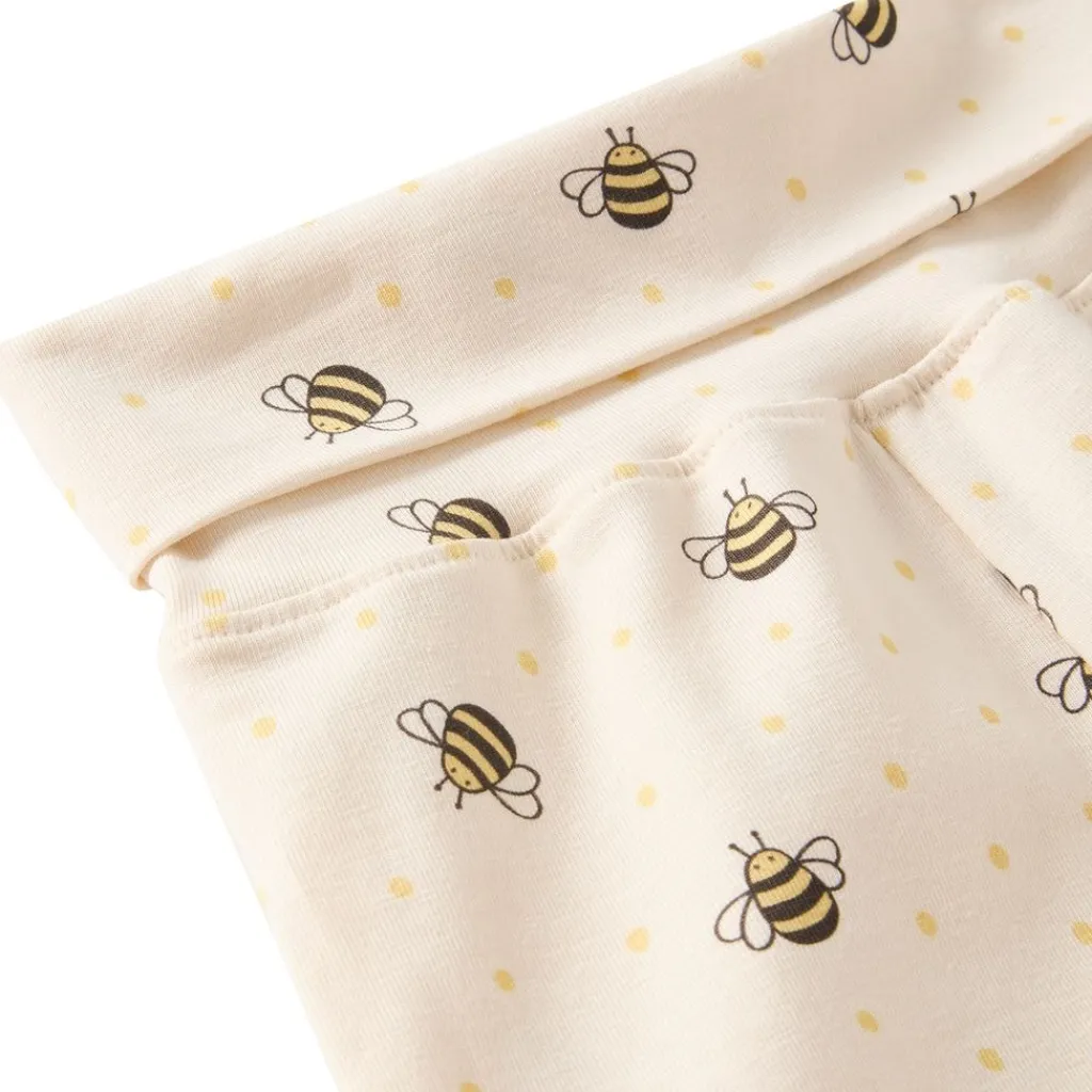 Sale Hanna GOTS Mönstrade Babybyxor Med Bin Gräddvit Barn Byxor & Shorts