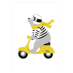 Herr Björn På Moped Poster Barn Barnrumsaccessoarer