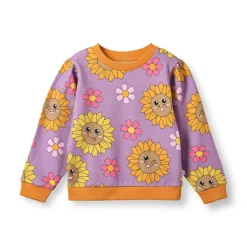 Hot Hidden With Sunflowers Sweatshirt Purple Iris Barn Tröjor & Toppar
